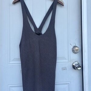 Zara Trafaluc Purple-Gray Houndstooth Racerback Dress